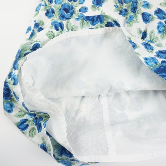 Mini Boden Sleeveless Blue and Green Floral Party Dress Size is 7-8Y - Picture 7 of 8